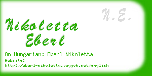nikoletta eberl business card